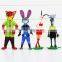Sveda Hot selling dolls Zootopia action figure set of 8pcs Plastic Movie Cartoon Figure with high quality