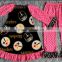 2017whalesale custom Fashion Halloween Fancy baby bloomer set swing top set with Skull
