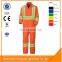 High Performance Orange Fire Retardant Nomex Coverall With Safety Reflective Strip Used in Aviation