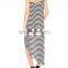 CHEFON Oblique Shoulder Asymmetric Hem Striped smart casual dress code