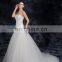 trumpet off-shoulder vintage wedding dresses 3D flower lace bridal gown