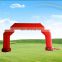 Red Advertising Inflatable Arch with bigger feet and customized Velcro banner