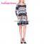 Wholesale Latest Design Long Sleeve Snowflake Christmas Evening Dress Costume