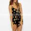 2016 Sexy Women Straps Sunflower Print Jumpsuits Casual Vintage Short Rompers Womens Jumpsuit Plus Size S-XXL