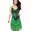 Hot sale fashion big sequins high tassel women latin dance dress L-7069#