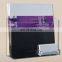 Fashion clear 4 compartments PMMA brochure display rack plexiglass brochure display holder Acrylic brochure display stand