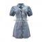 LAITE D2132 women denim casual dress women bodycon bow dress girl's dress