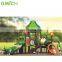 Jungle style kids outdoor play zone playground plastic slide on sale