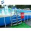 Indoor Outdoor Adult Rectangular Mobile Swimming Pool Large PVC Steel Metal Frame Pool Swimming Pool for Adults