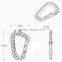 5PCS Plastic Carabiner D-Ring Key Chain Clip Hook Outdoor Camping Buckle Snap