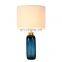 Blue ocean colored glaze glass vase lamp shade bed room lighting table lamp