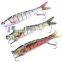 13.7cm 27g High Quality New Design 8 Sections 12 Colors Loach Multi Jointed Minnow Lure