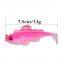 7.5cm/13g Silicone Bait Soft Lead head  jump   Fish Fishing Lures Artificial Plastic Swim Bait Jig Heads