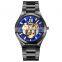 Skmei 9258 Stainless Steel Strap Luxury Skeleton Mechanical Automatic Watches Wrist for Men