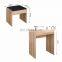Dressing table set padded flip stool mirrored