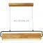 Office Corridor Continuous Lighting System Suspended Linear Pendant Light Wood Hanging Lamp