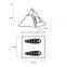 Outdoor Camping  1-2 Person Pyramid Style Tent Waterproof Oxford PU Fabric Indian Teepee