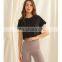Wholesale Sexy Cotton Short Sleeve Crop Top Fashion Street Wear Casual Blank Plain T Shirt Workout Gym Running Clothes For Women
