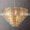 Custom Luxury Industrial Style Round l Golden Metal Brass Chandelier Villa Hall Hotel Lobby Rotating Staircase Lighting