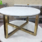 High Quality Marble Top Golden Stainless Steel Frame Furniture Coffee Table