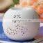 China Round Ceramic Candle Burner / Tart Oil Warmer Pure White Aroma Diffuser/Payment protection candle holder