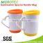 ceramic sublimation mug wrap factory, 11oz heart handle ceramic sublimation mug