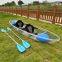 2 people Strong Transparent Kayat with airbag, paddle, seats for tourism & photography industry