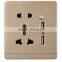 Upgrade Material 2.1A output universal socket outlet/2 USB socket/Mobile phone USB charger