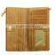 Genuine Leather RFID Blocking Security Women Purse with double zips /women wallet