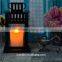flameless real wax candle remote control moving wick led dripping candle