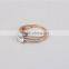 High quality and cheap women fashion 14K solid purity gold AAAAA CZ ring