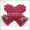 2016 spring new style woolen hand gloves women with raw edges