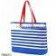 2016 New designer big size high quality canvas navy blue stripes shoulder bags                        
                                                Quality Choice