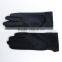 Ladies velveteen gloves with bow in black