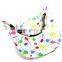 Floral Fabric 5-panel Snapback Cap With Woven Lable