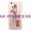Fashion Girl Transparent Clear Soft Silicon TPU Gel Phone Case Cover for iPhone 6 6S Plus