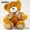 Brown Tan Plush Bow Teddy Bear Toys