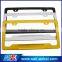 Aluminum custom license plate frame for car truck van