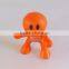 orange leg hand bendable pu foam man toys