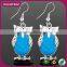 Costume Jewelry Purple Amethyst Owl Animal Earring
