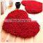 Microfiber heart shape bedroom mat
