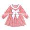 Little Spring Girls Dresses Fast shipping Summer kids fashion casual dress bow long sleeve princess dress kids clothes GZ F24