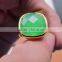 Peridot pear cut green gemstone silver ring engagement ring New style hot sell high polished sterling silver ring