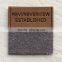 Custom imitation leather brand label hangtag for travelling backpack bags