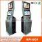 customizable dual screen keyboard cash payment kiosk machine