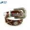 Brown Horse Hair Spur Bling Rhinestone Studded Belt