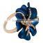 18K GP Fashion Jewelry Smart Diamond Flower Gold Wedding Ring