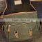 Hot sale mens messenger bag waxed canvas and leather                        
                                                Quality Choice