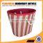 Beautiful stripe the cylinder form laundry basket