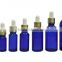 5ml 10ml 20ml 30ml 50ml 100ml essential oil glass cobalt blue bottle with dropper